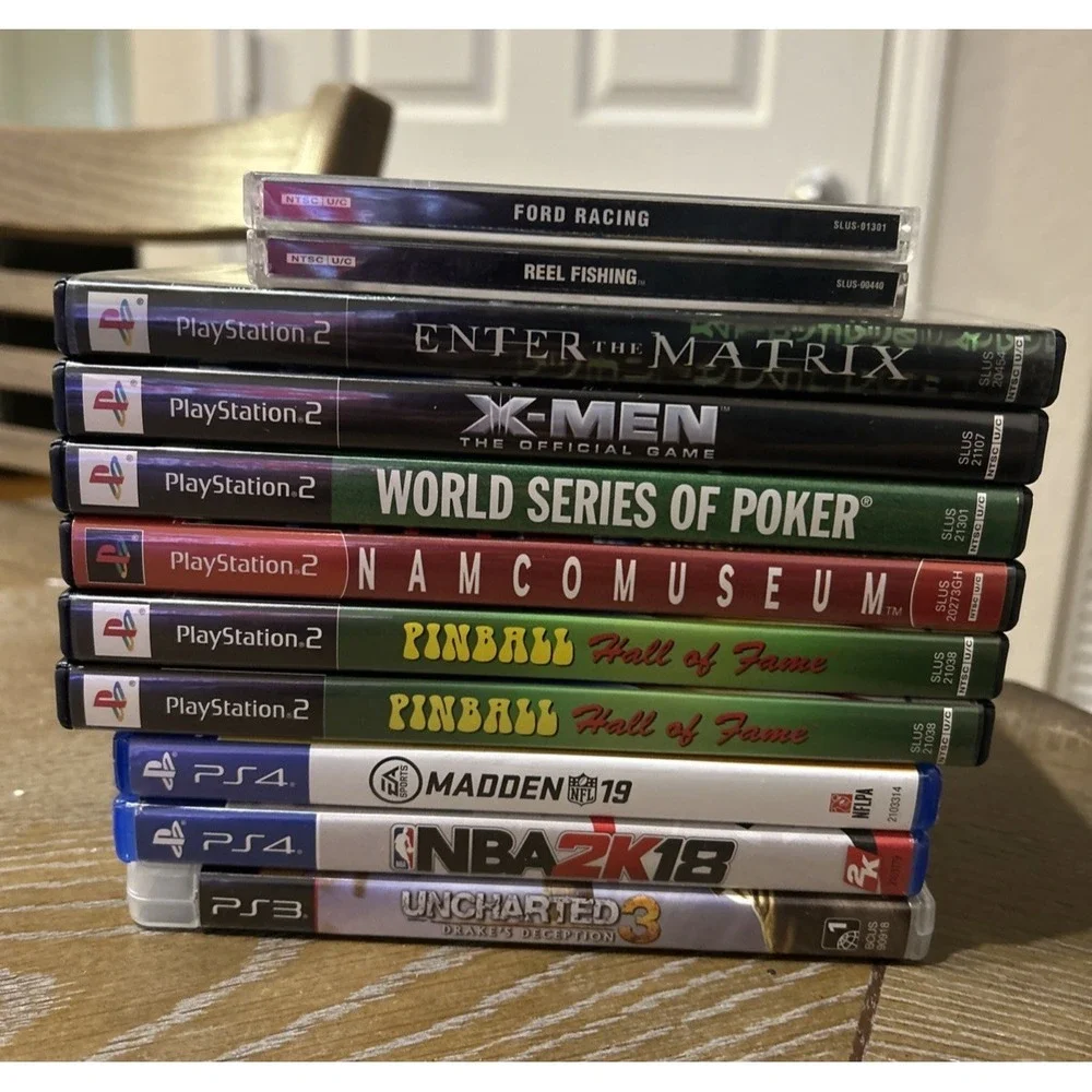 PS1 PS2 PS3 PS4 Video Game Lot 11 Games Uncharted X-Men Matrix Madden NBA 2K +